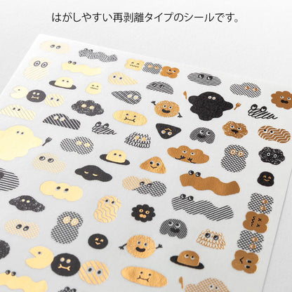 Midori Yuru Log Decoration Sticker 1 Sheet Camouflage Mini Monster