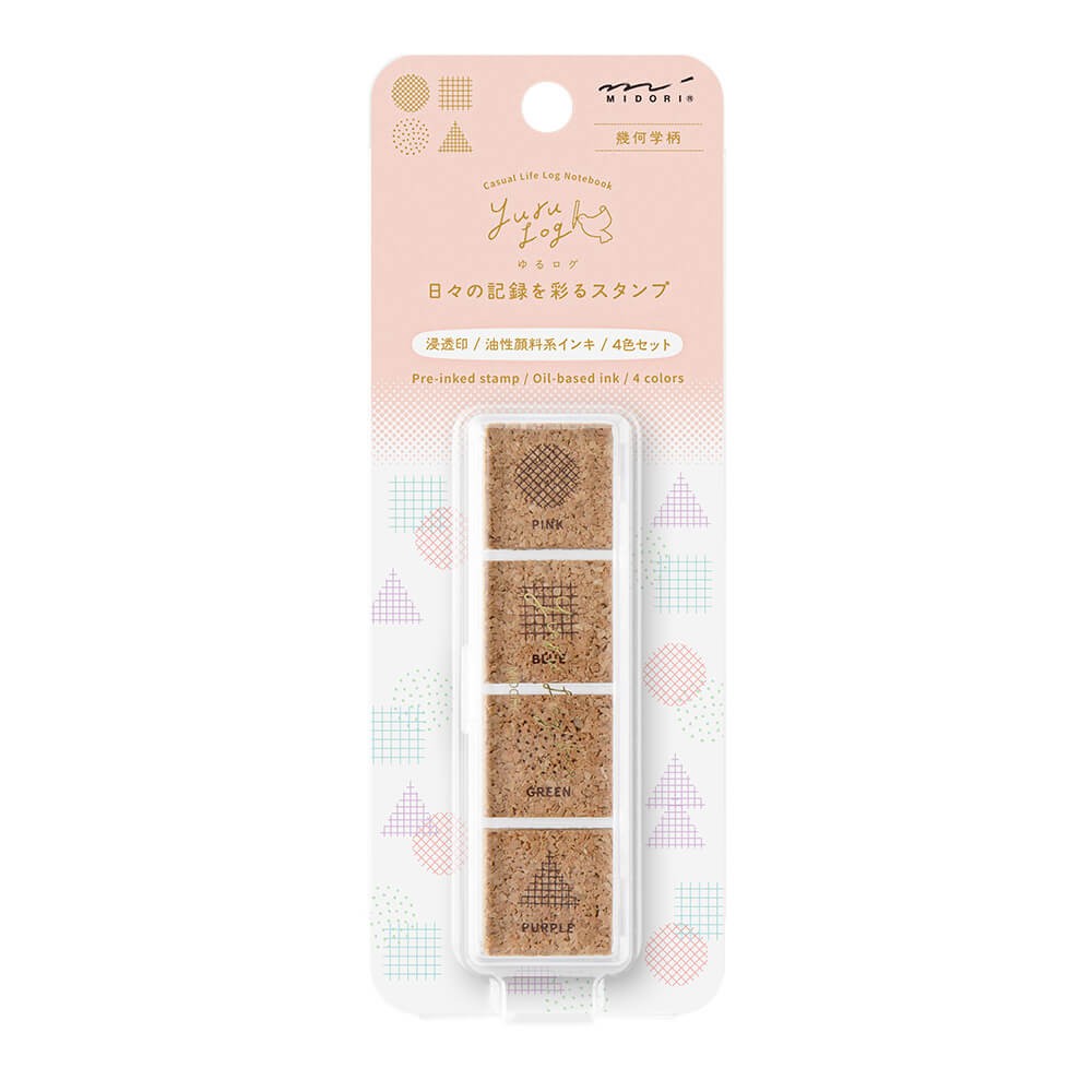 Pieczątki Yuru Log Pre-inked Stamp Geometry