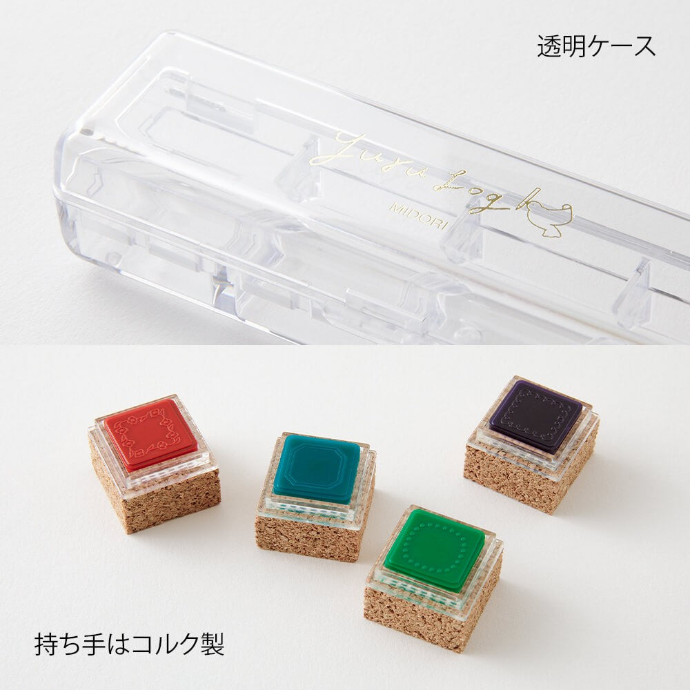 Pieczątki Midori Yuru Log Pre-inked Stamp Frame