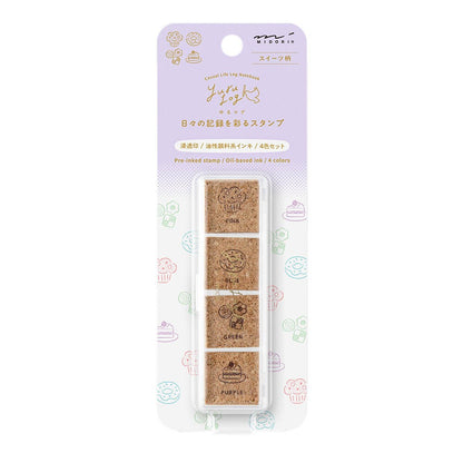 Pieczątki Midori Yuru Log Pre-inked Stamp Sweet