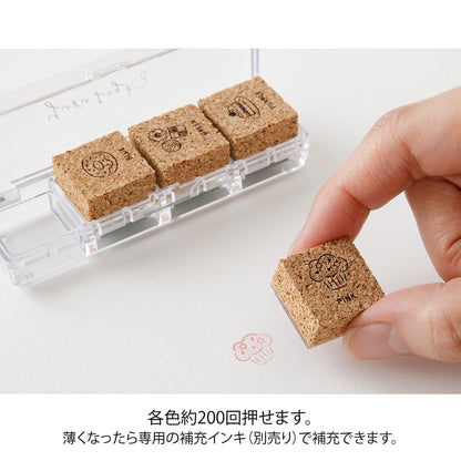 Pieczątki Midori Yuru Log Pre-inked Stamp Sweet