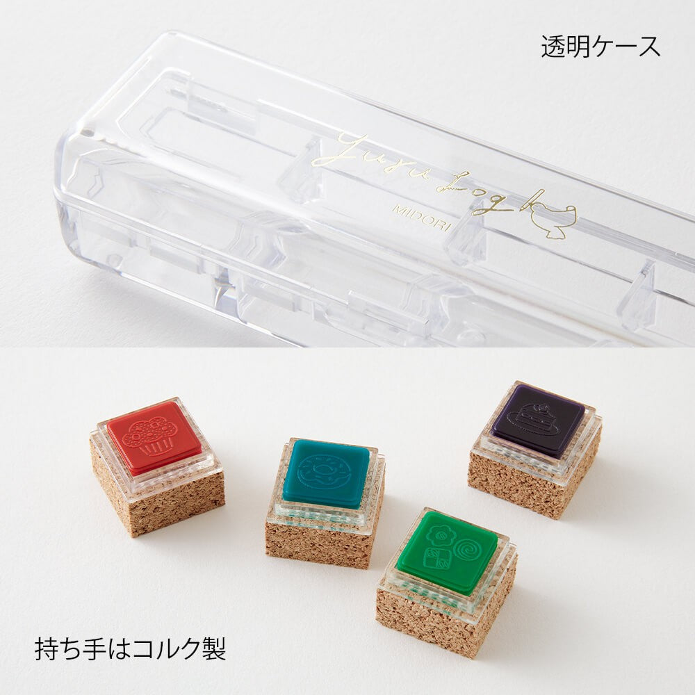Pieczątki Midori Yuru Log Pre-inked Stamp Sweet