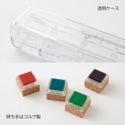 Pieczątki Midori Yuru Log Pre-inked Stamp Cafe