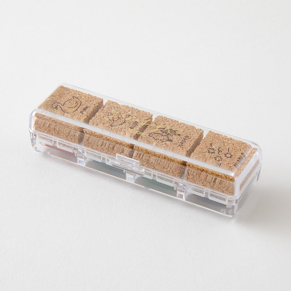 Pieczątki Midori Yuru Log Pre-inked Stamp Forest Scenery