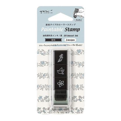 Pieczątka Midori Paintable Stamp Roller Plant