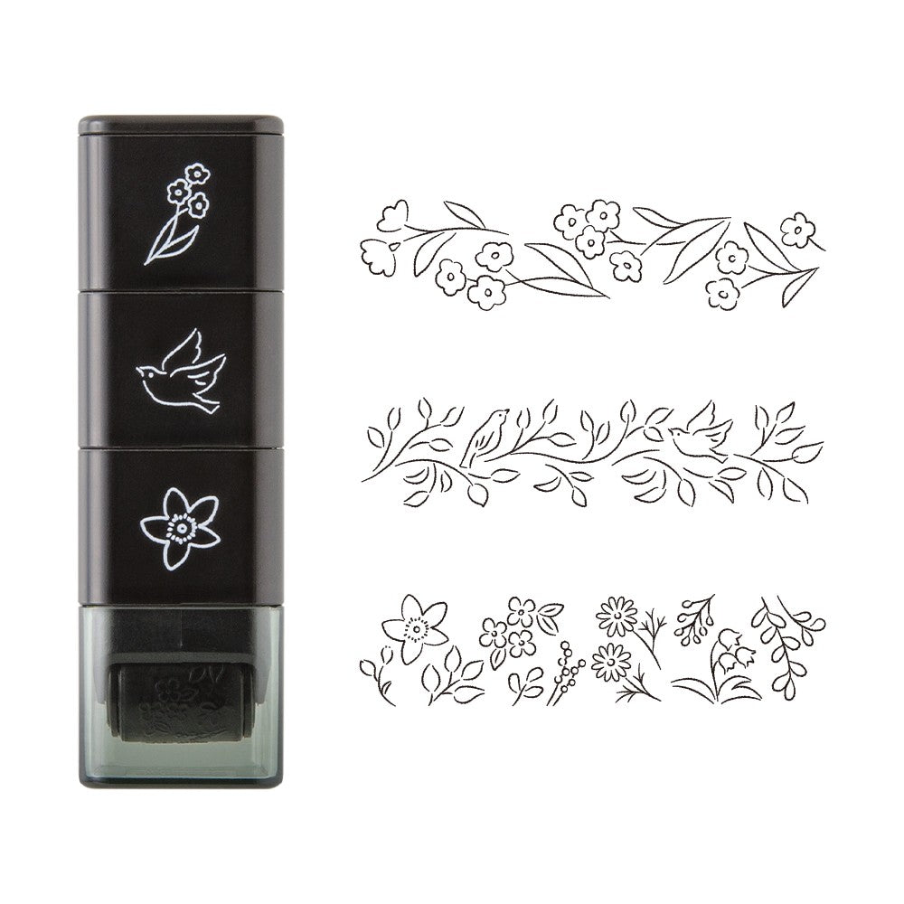 Pieczątka Midori Paintable Stamp Roller Plant