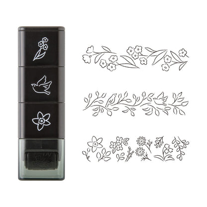 Pieczątka Midori Paintable Stamp Roller Plant