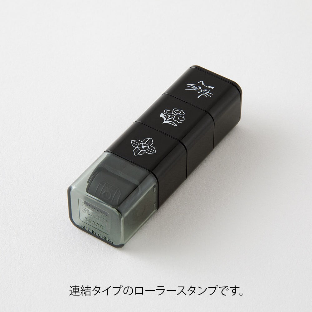 Midori Paintable Stamp Roller Cat & Landscape