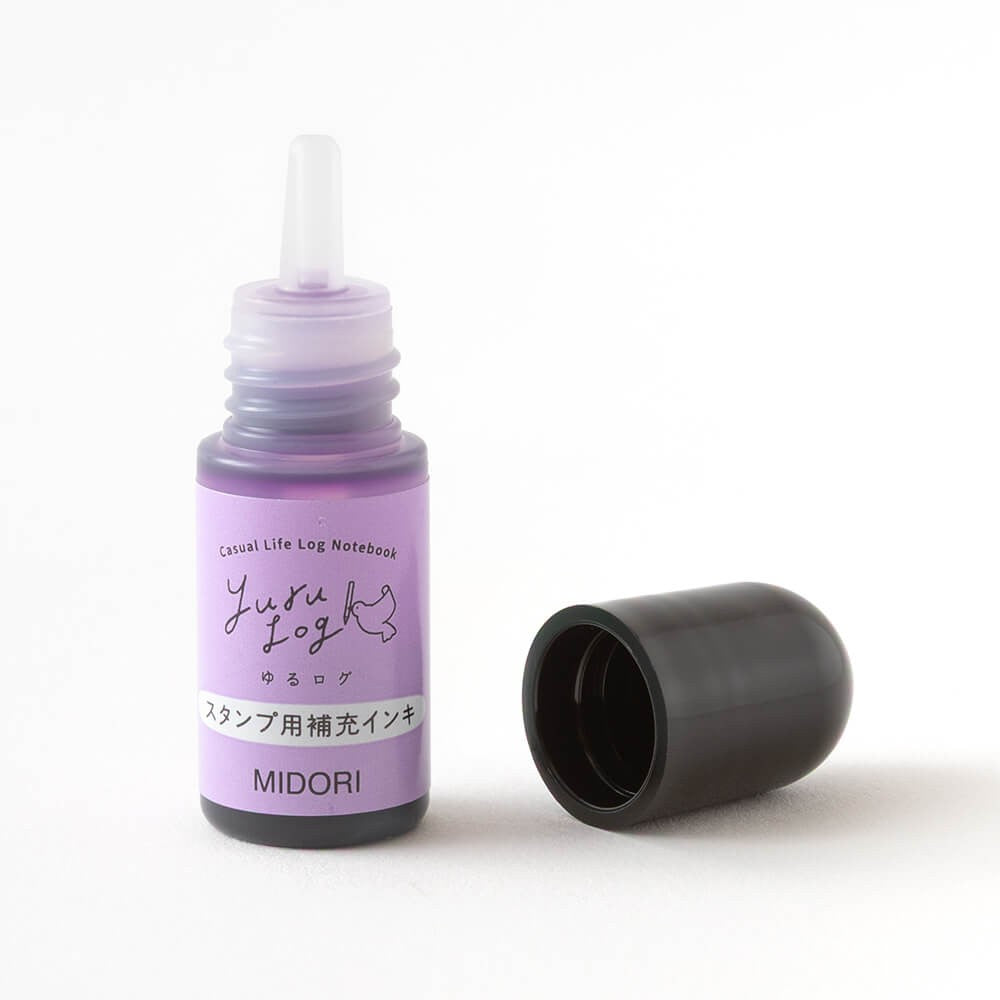 Midori Yuru Log Stamp Pre-inked Refill Ink - Purple