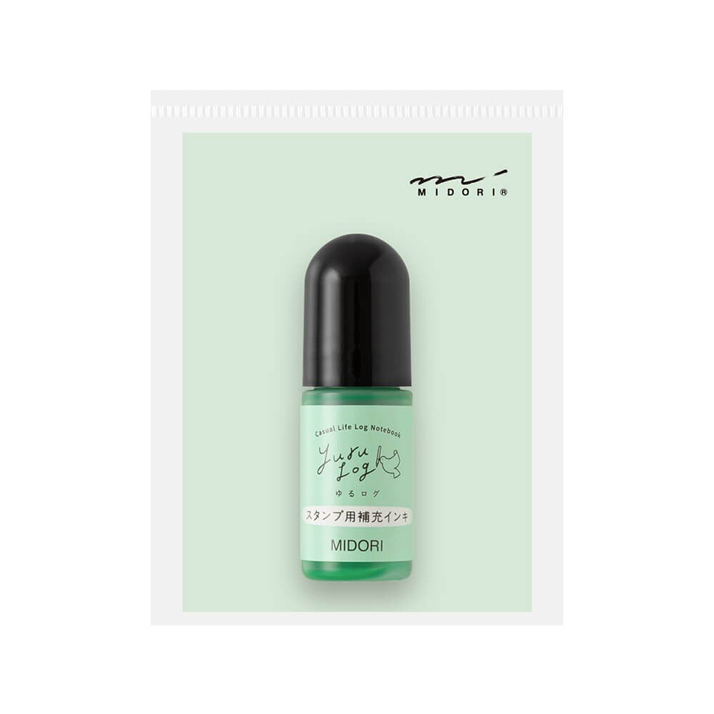 Midori Yuru Log Stamp Pre-inked Refill Ink - Green