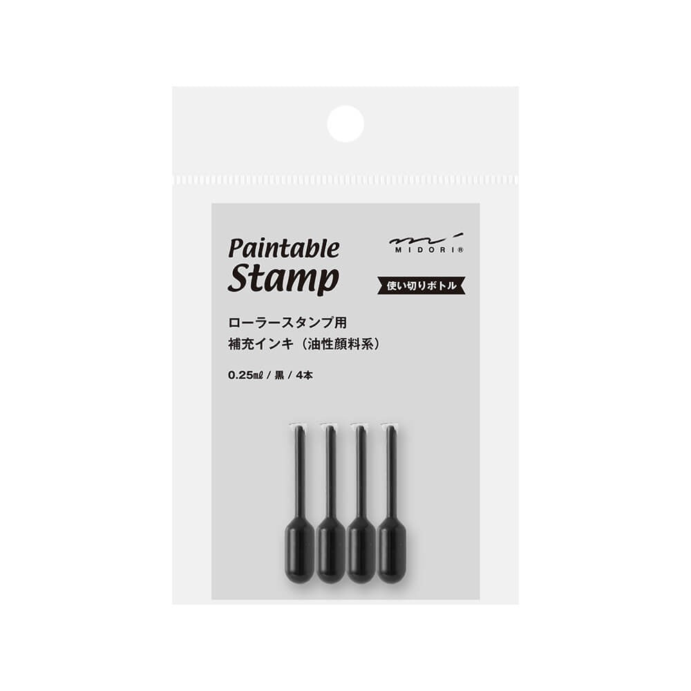 Midori Paintable Stamp Roller Refill Ink - Black