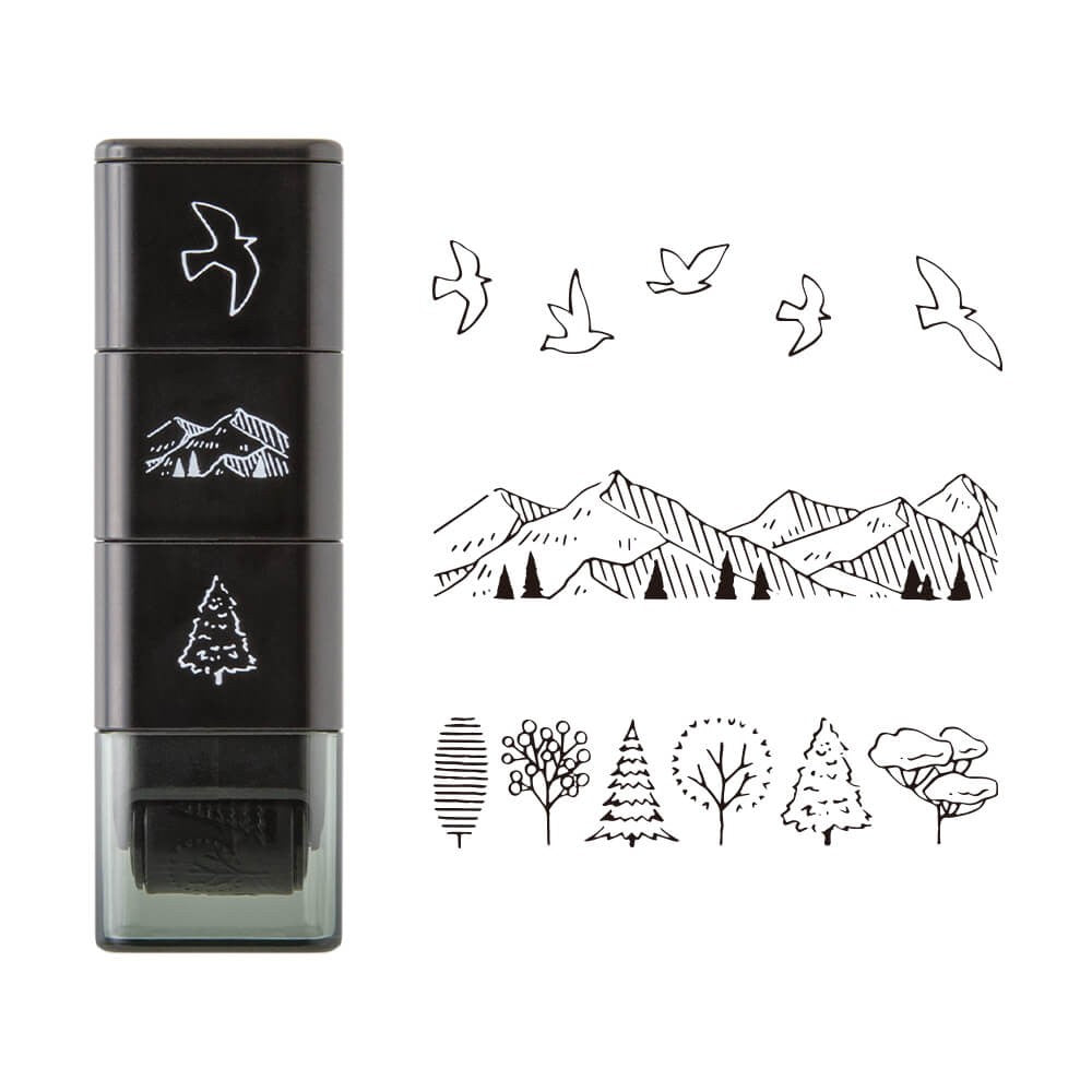 Midori Paintable Stamp Roller Mountain View