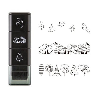 Midori Paintable Stamp Roller Mountain View