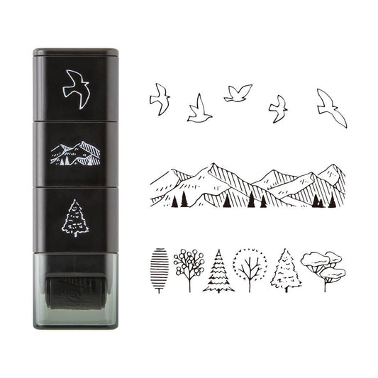 Midori Paintable Stamp Roller Mountain View