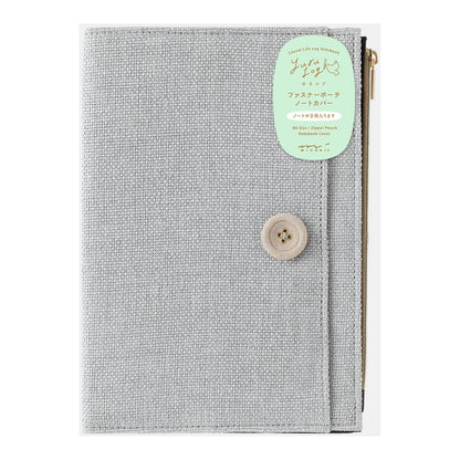 Płócienna okładka Midori Yuru Log B6 | Szara