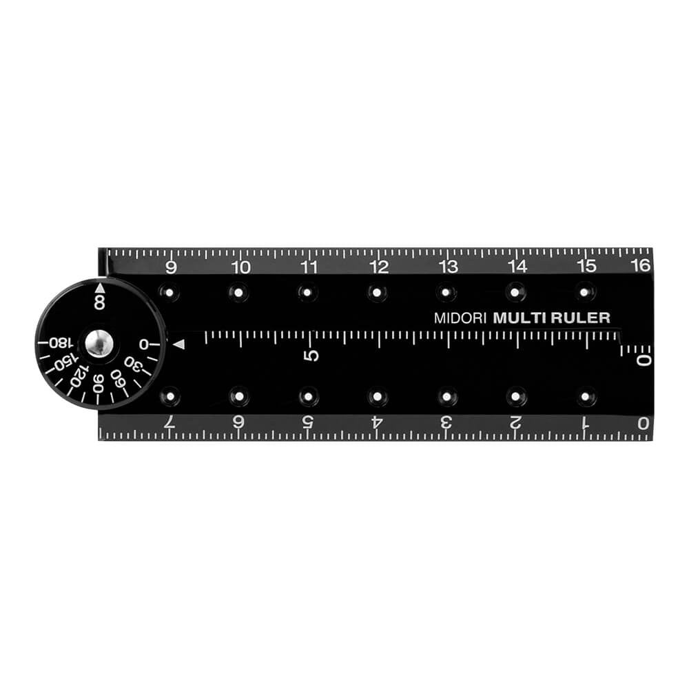 Multi Ruler 16cm Black A | Midori Multi-functional Ruler