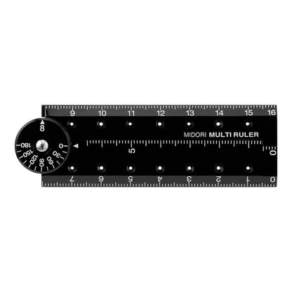 Multi Ruler 16cm Black A | Midori Multi-functional Ruler