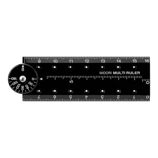 Multi Ruler 16cm Black A | Midori Multi-functional Ruler