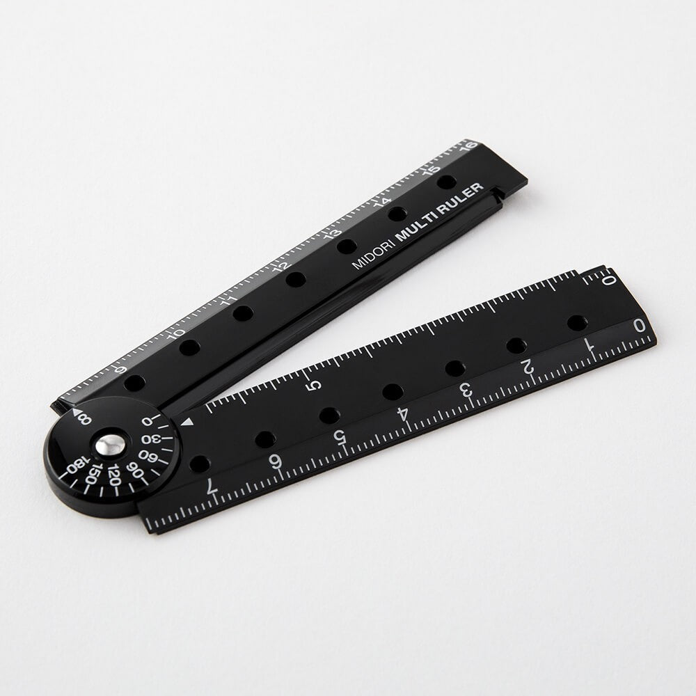 Multi Ruler 16cm Black A | Midori Multi-functional Ruler
