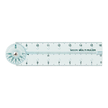 Multi Ruler 16cm Blue A | Linijka wielofunkcyjna Midori