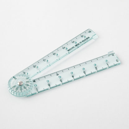 Multi Ruler 16cm Blue A | Linijka wielofunkcyjna Midori