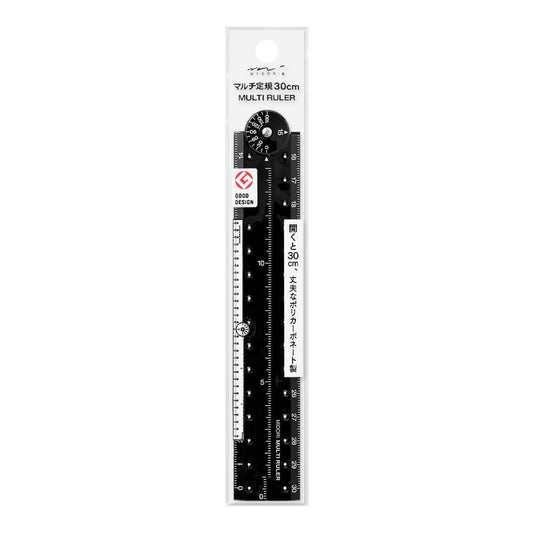 Multi Ruler 30cm Black A | Midori Multi Ruler