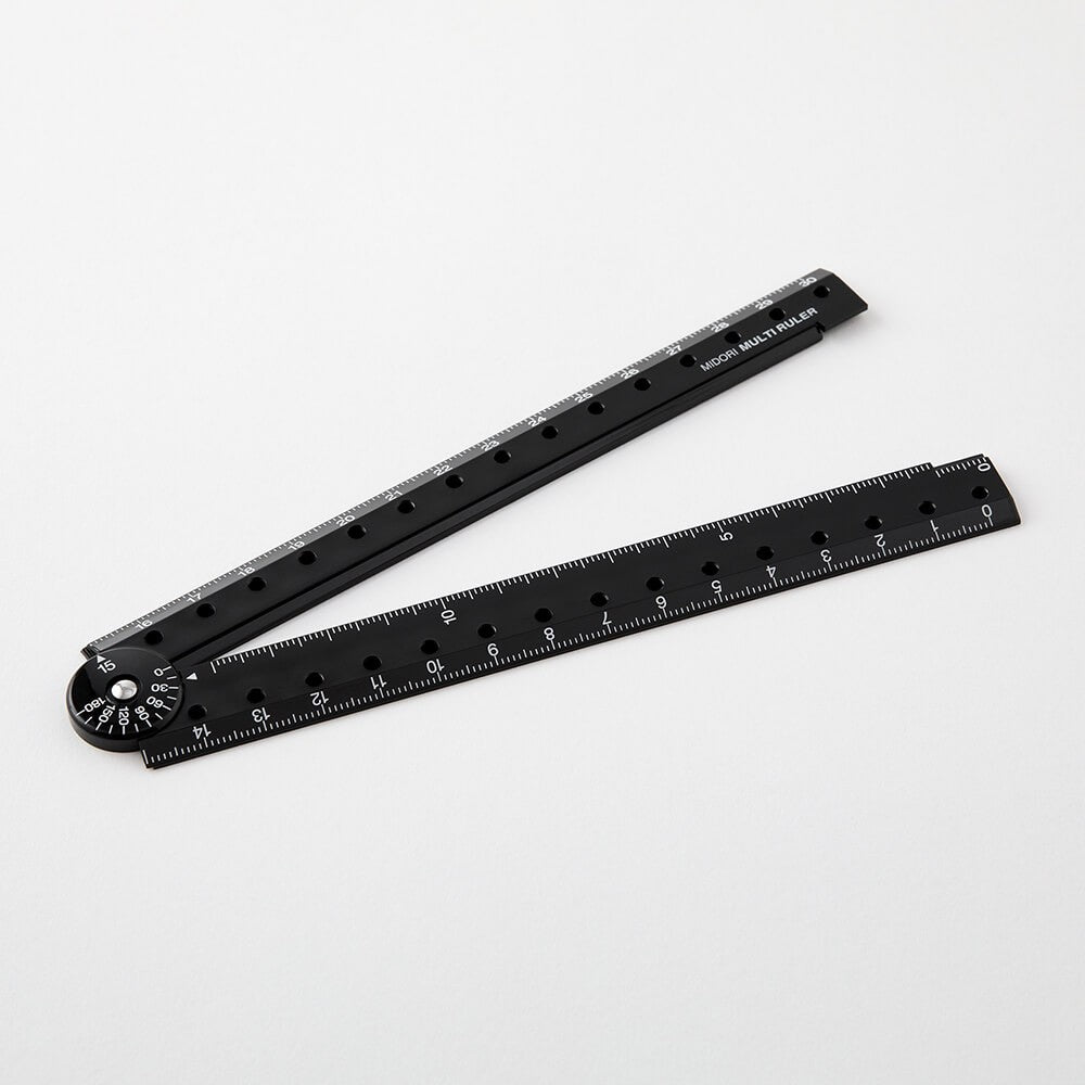 Multi Ruler 30cm Black A | Linijka wielofunkcyjna Midori