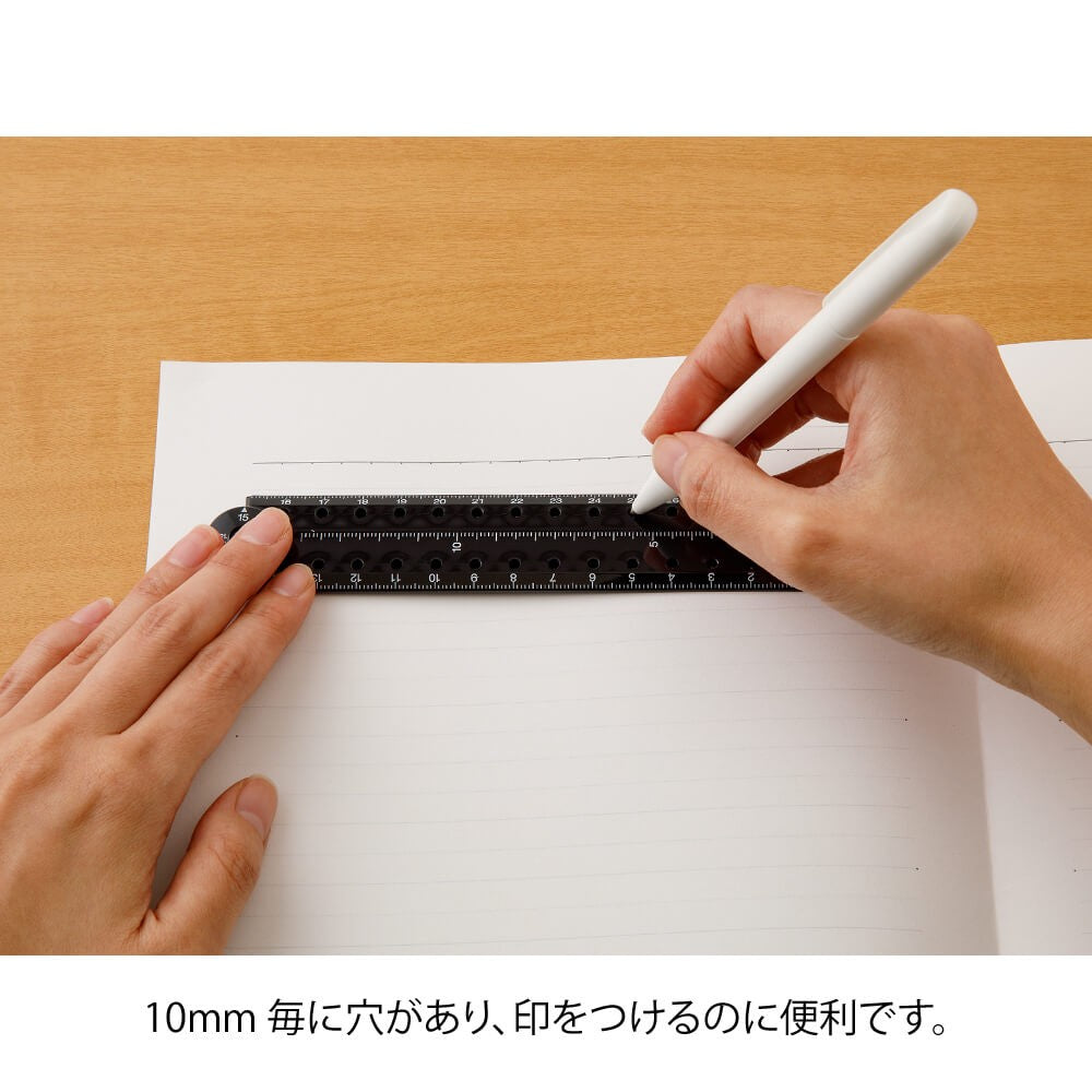 Multi Ruler 30cm Black A | Linijka wielofunkcyjna Midori