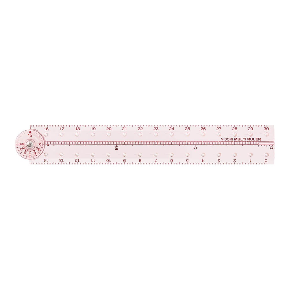 Multi Ruler 30cm Pink A | Midori Multifunctional Ruler