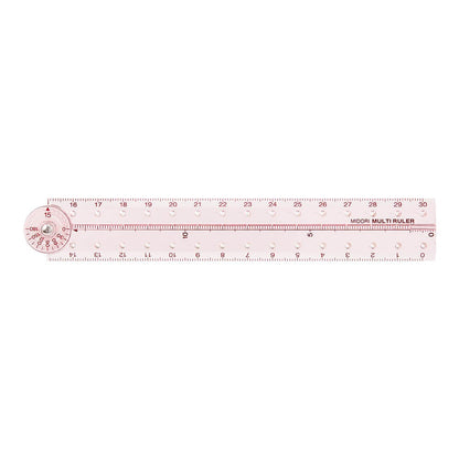 Multi Ruler 30cm Pink A | Midori Multifunctional Ruler