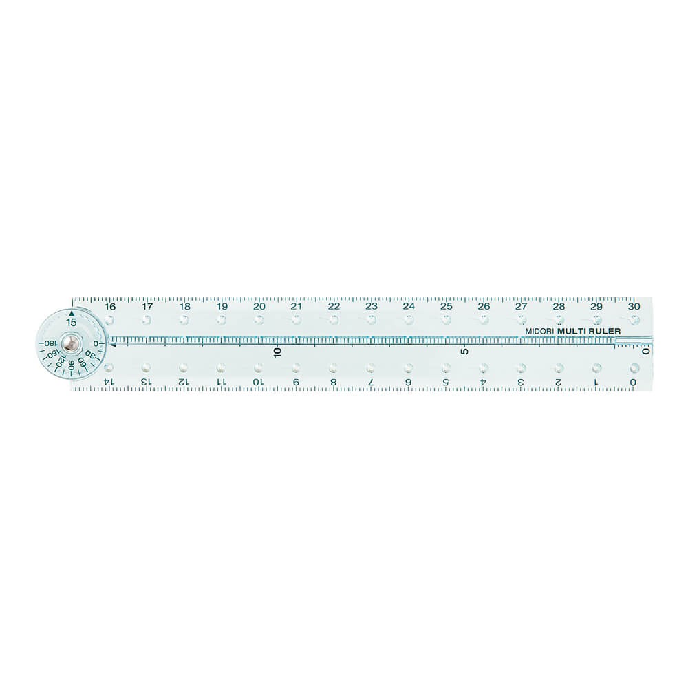 Multi Ruler 30cm Blue A | Linijka wielofunkcyjna Midori