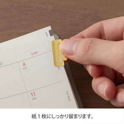 Midori Index Clips Chiratto Brass