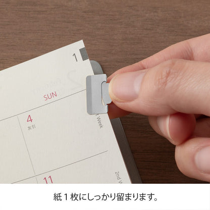 Midori Index Clips Brass Chiratto Silver