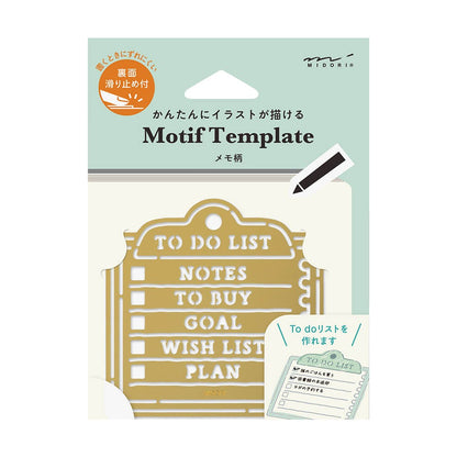 Linijka Midori Notatka | Motif Template Memo