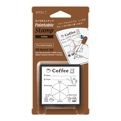 Pieczątka Midori Paintable Stamp Pre-inked | Kawa