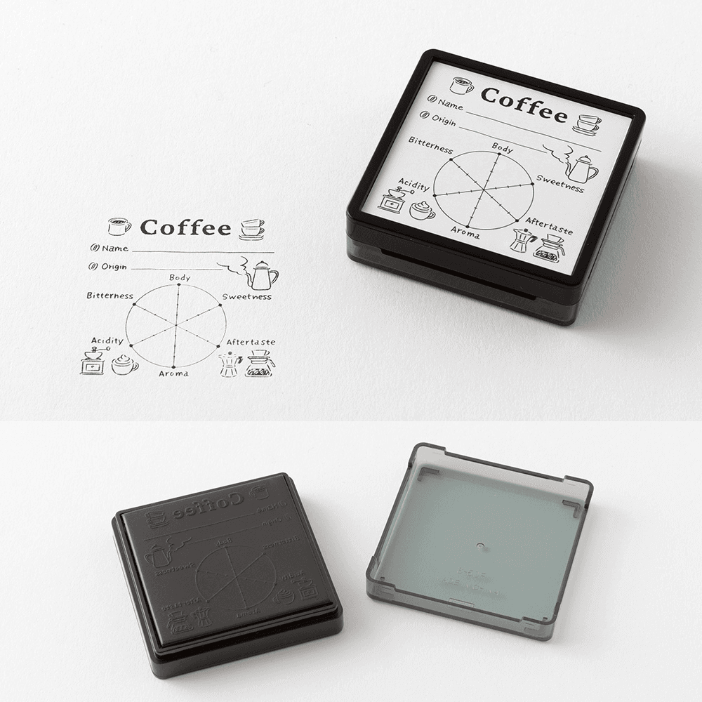 Midori Paintable Pre-inked Stamp | Coffee