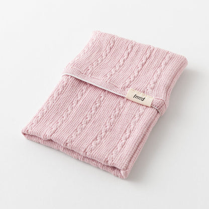 Knitted Midori HARAMAKI notebook case | Baby Pink