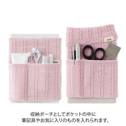 Knitted Midori HARAMAKI notebook case | Baby Pink