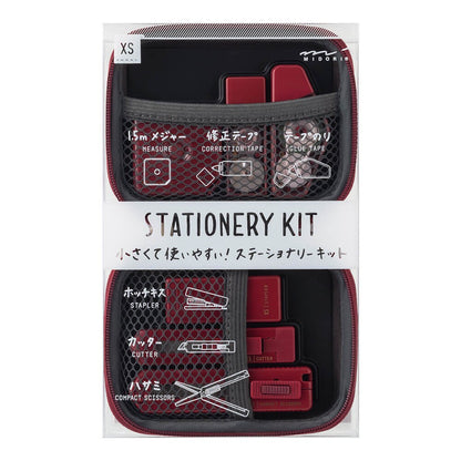 Midori XS Stationery Kit Dark Red