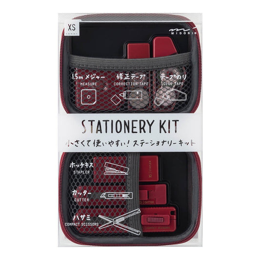 Midori XS Stationery Kit Dark Red