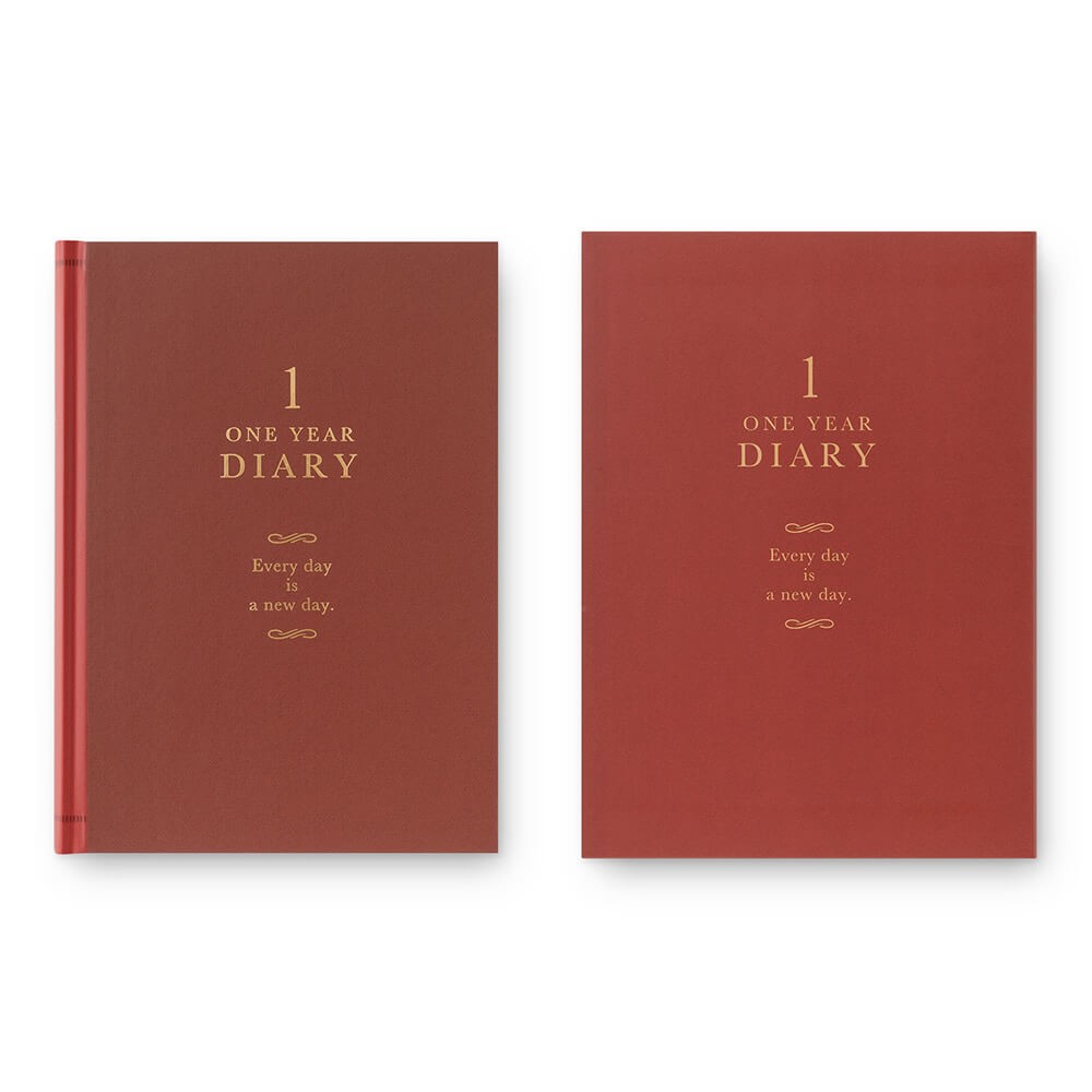 Pamiętnik Midori One day One page Classic Czerwony