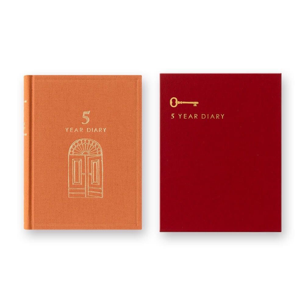 Pamiętnik Midori 5-Year Diary Gate Mini Czerwony