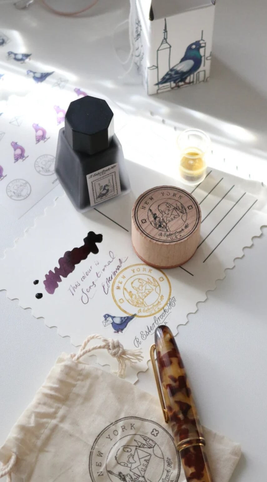 Esterbrook x Pigeon Set - Stickers, Ink and Stamp