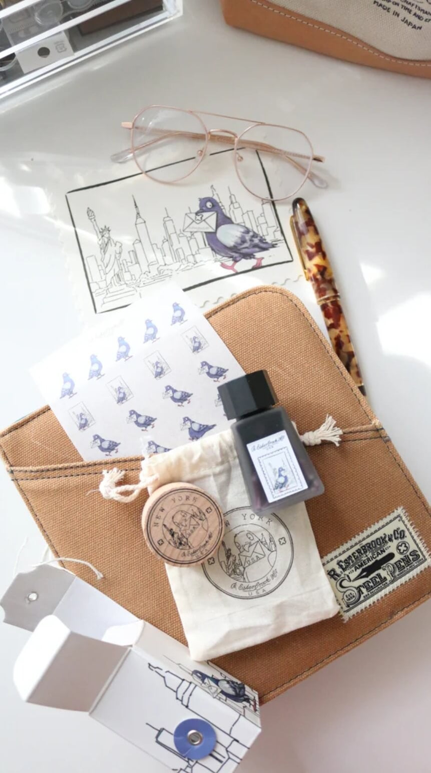 Esterbrook x Pigeon Set - Stickers, Ink and Stamp