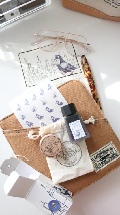 Esterbrook x Pigeon Set - Stickers, Ink and Stamp