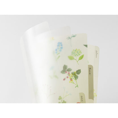 3-Pocket Clear Folder A4 Flowers C