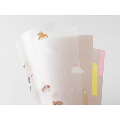 3-Pocket Clear Folder A4 Flowers Dog