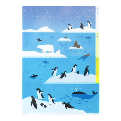 3-Pocket Clear Folder A4 Sea Creatures