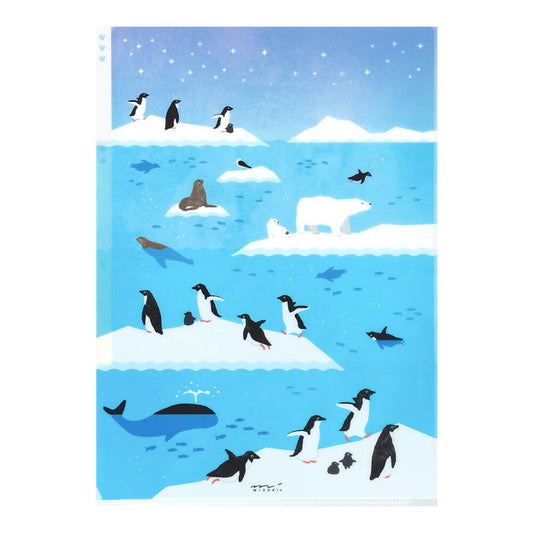 3-Pocket Clear Folder A4 Sea Creatures