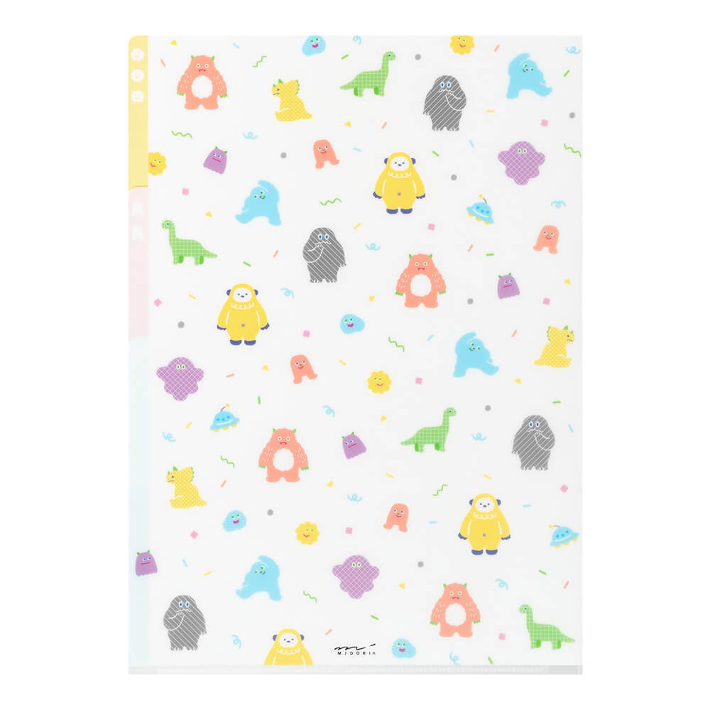 3-Pocket Clear Folder A4 Monster